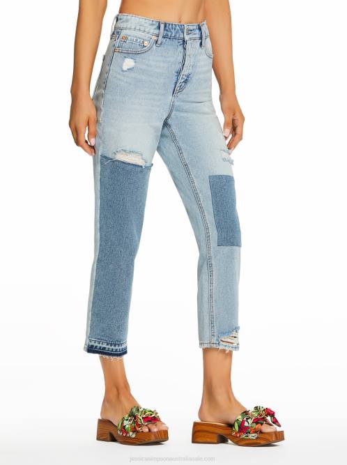 Jessica SimpsonThrowback Straight Jeans in Summer Fling H426389