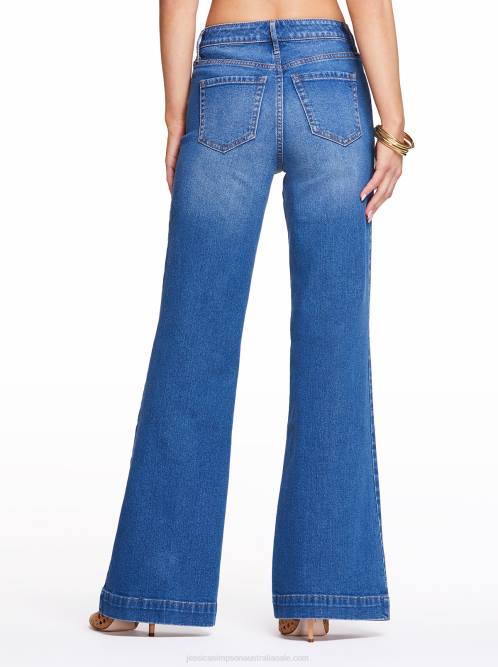 Jessica SimpsonTrue Love Wide Leg Trouser Jeans in Skylines H426475