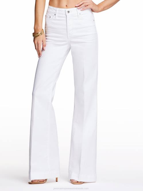 Jessica SimpsonTrue Love Wide Leg Trouser Jeans in White H426435