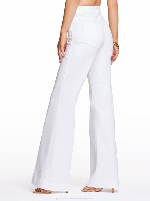 Jessica SimpsonTrue Love Wide Leg Trouser Jeans in White H426435