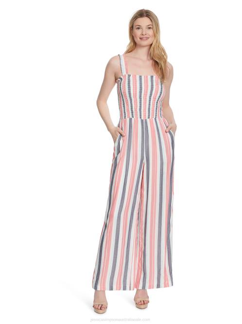 Jessica SimpsonHailey Jumpsuit in Black Iris Stripe H426661