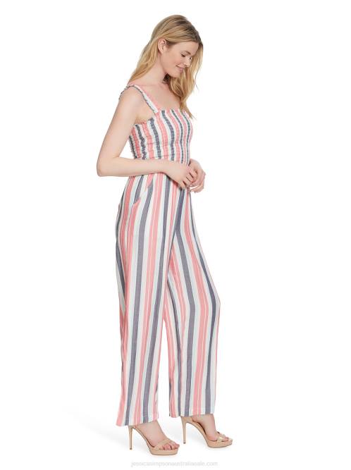 Jessica SimpsonHailey Jumpsuit in Black Iris Stripe H426661