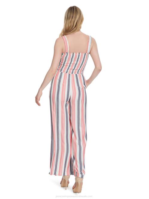 Jessica SimpsonHailey Jumpsuit in Black Iris Stripe H426661
