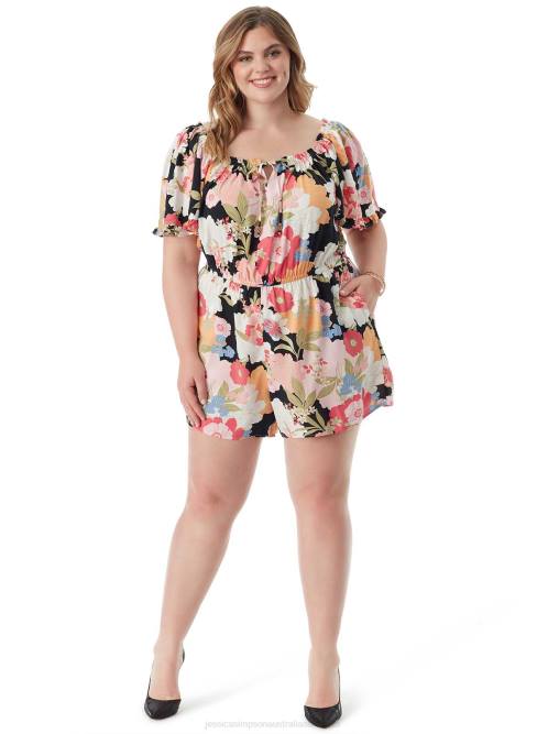 Jessica SimpsonJohanna Romper in Blooms In The Bay H426653