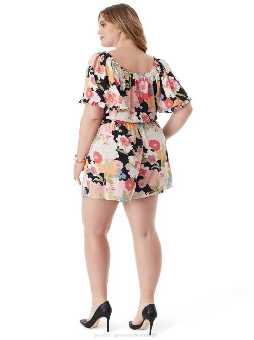 Jessica SimpsonJohanna Romper in Blooms In The Bay H426653
