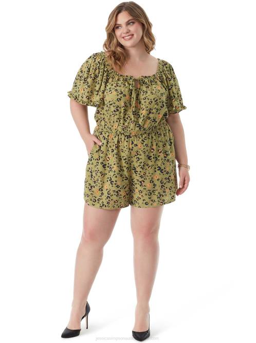 Jessica SimpsonJohanna Romper in Flora Cheetah H426652