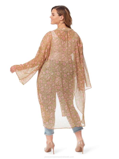 Jessica SimpsonBlaine Kimono in Boa Botanical Dots H426635