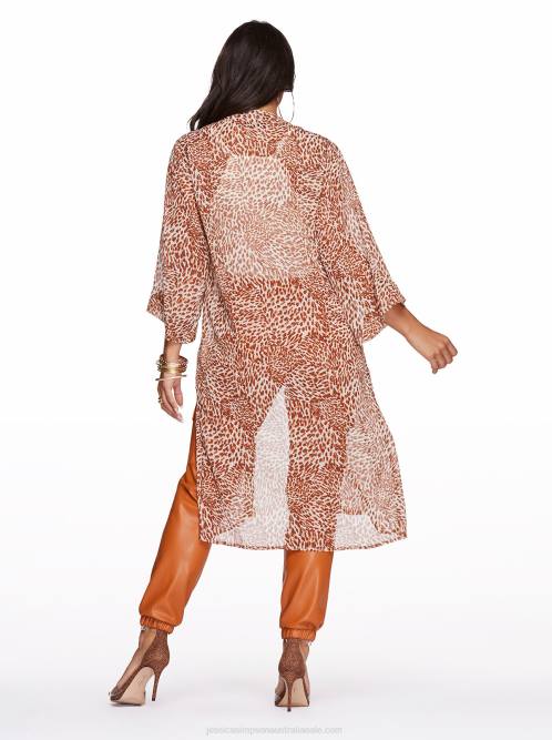 Jessica SimpsonTina Kimono in Leopard Swirl H4261119