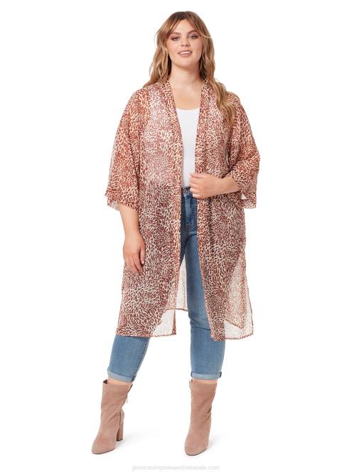 Jessica SimpsonTina Kimono in Leopard Swirl H4261119