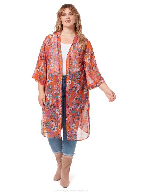 Jessica SimpsonTina Kimono in Vibrant Bouquet H4261122