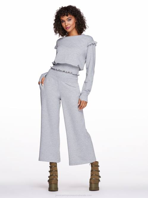 Jessica SimpsonEloise Ruffle Top in Light Heather Grey H426670