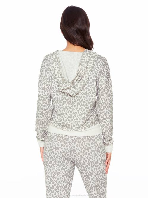 Jessica SimpsonSunnyside Hoodie in Silver Filigree Painted Leopard H426674