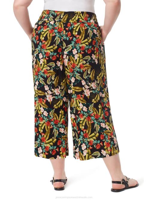 Jessica SimpsonRosalie Wide Leg Pant in Island Wildfower Black H426378