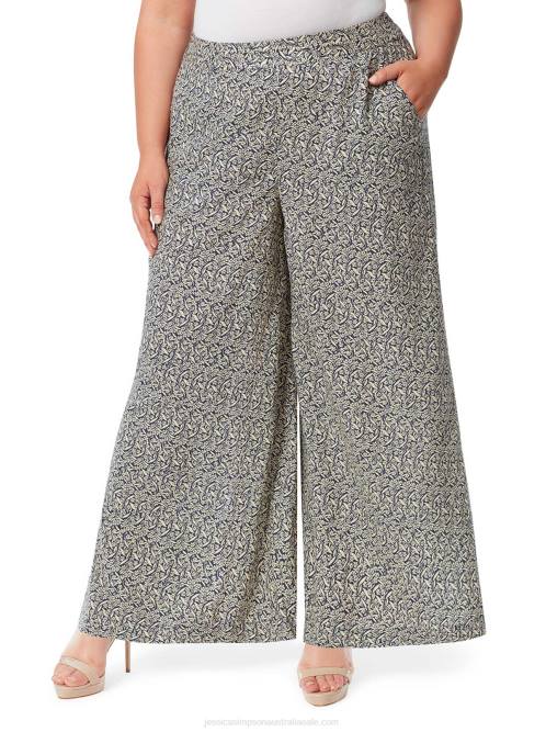 Jessica SimpsonShaye Pant in Wavy Jasmines Dress Blues H426353