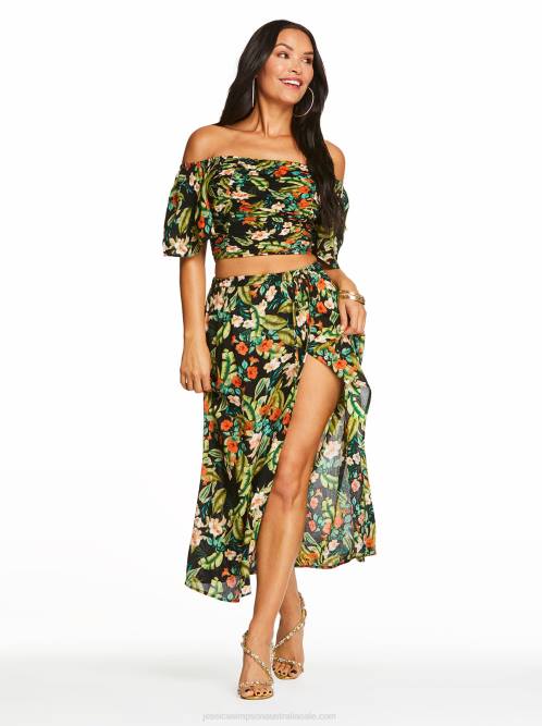 Jessica SimpsonIrina Skirt in Island Wildflower Black H426394