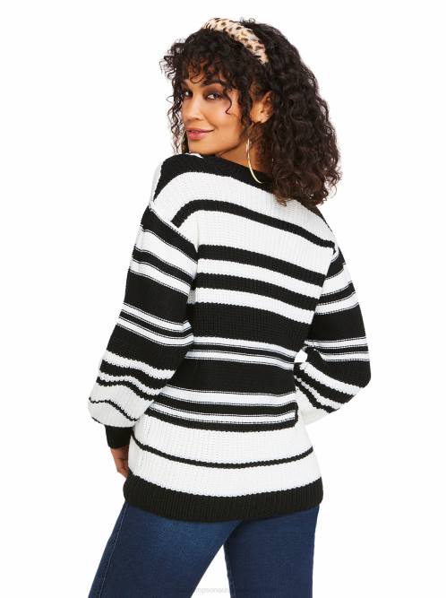 Jessica SimpsonElmira Sweater in Black Stripe H426579