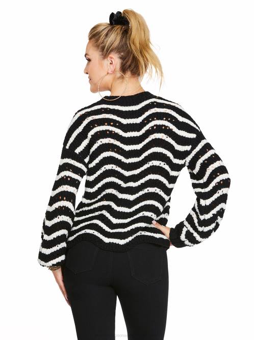 Jessica SimpsonFayette Sweater in Black Stripe H426587