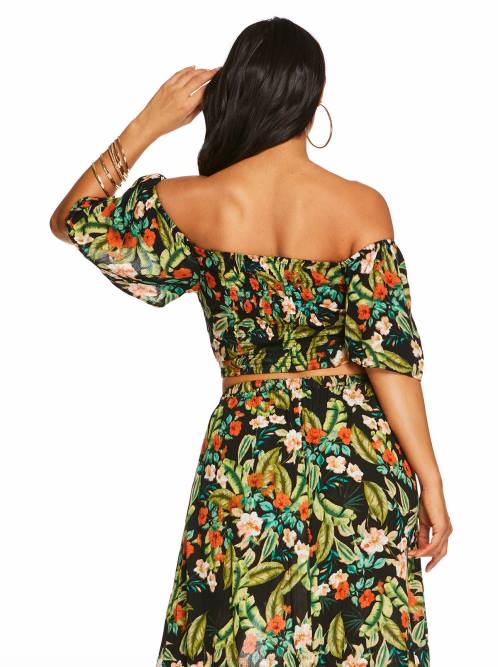Jessica SimpsonBrinne Top in Island Wildflower Black H4261140