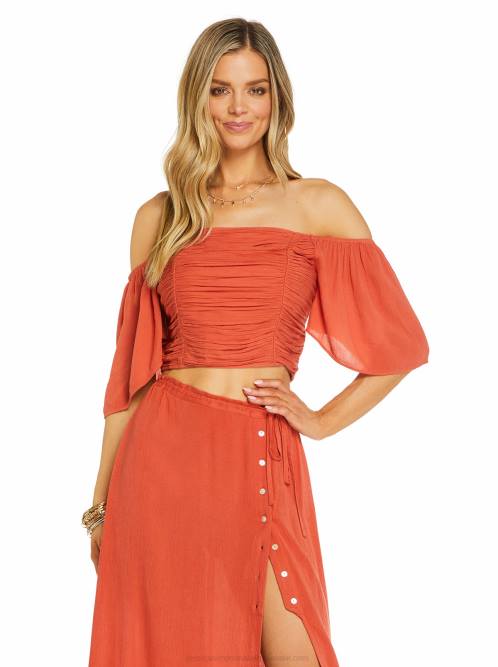 Jessica SimpsonBrinne Top in Orange Rust H4261139