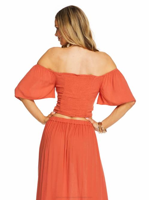 Jessica SimpsonBrinne Top in Orange Rust H4261139