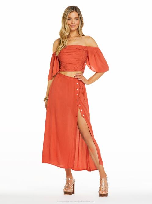 Jessica SimpsonBrinne Top in Orange Rust H4261139