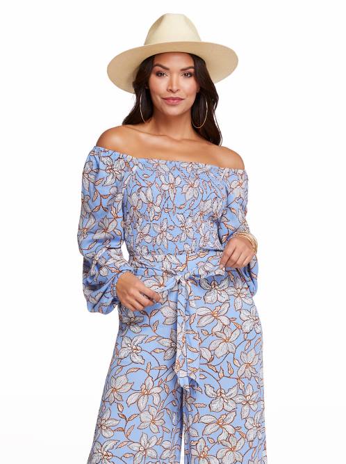 Jessica SimpsonDaniela Top in Amazon Floral Bel Air Blue H4261155