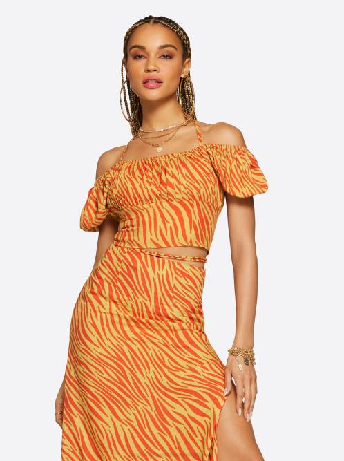 Jessica SimpsonIrin Top in Savanna Zebra H426617