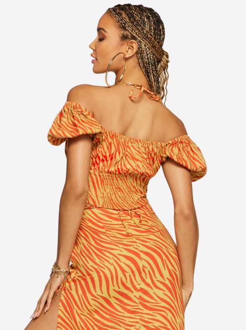 Jessica SimpsonIrin Top in Savanna Zebra H426617