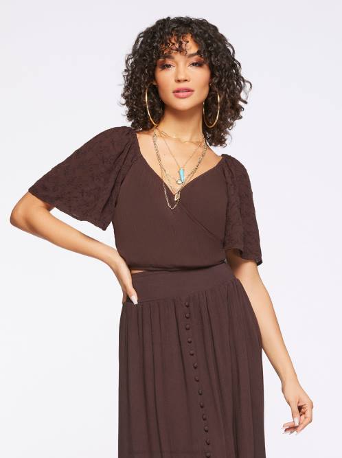 Jessica SimpsonKerrigan Crop Top in Coffee H426633