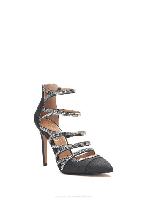 Jessica SimpsonParminda High Heel in Black Sparkle H426252