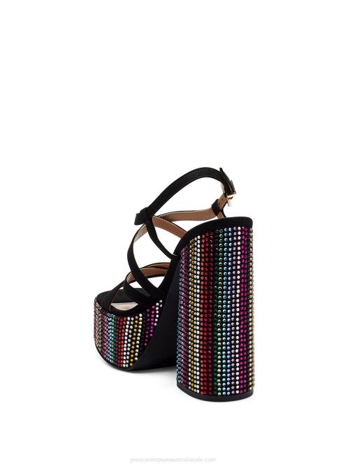 Jessica SimpsonSalih High Heel in Black & Rainbow H426206