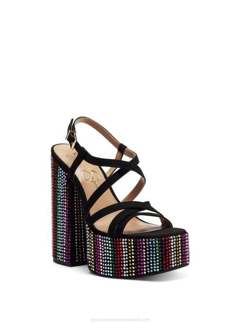 Jessica SimpsonSalih High Heel in Black & Rainbow H426206