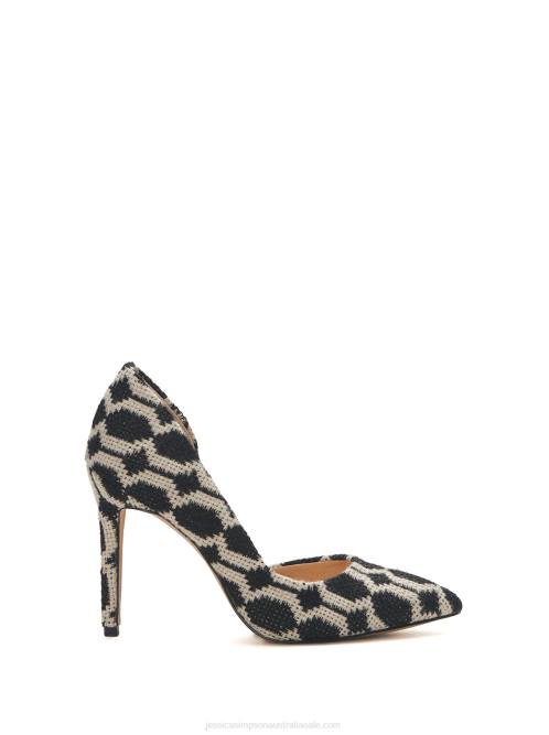 Jessica SimpsonPrizma D'Orsay Pump in Black and White Tapestry H426262
