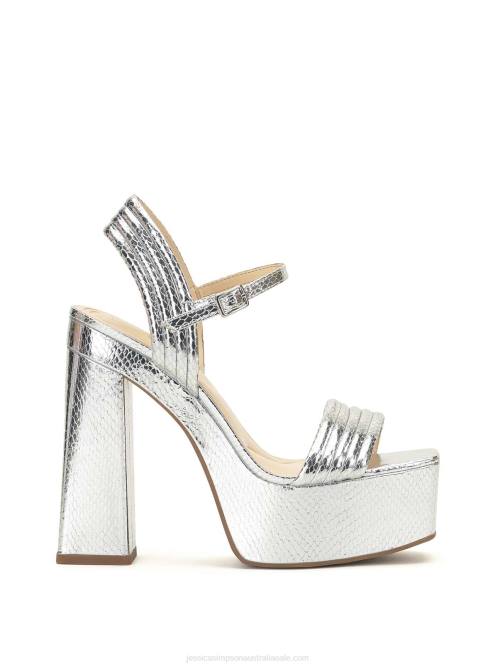 Jessica SimpsonBautista Platform Sandal in Silver Snake H426142