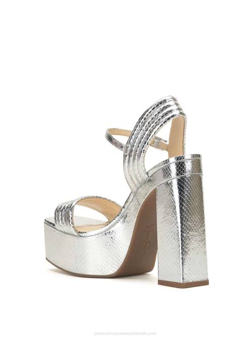 Jessica SimpsonBautista Platform Sandal in Silver Snake H426142