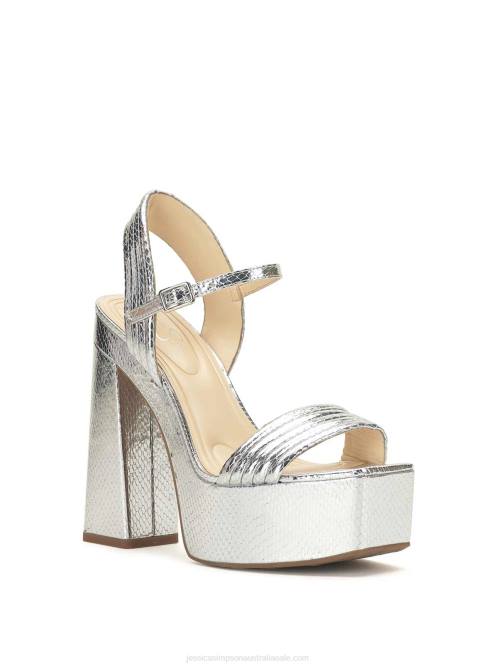 Jessica SimpsonBautista Platform Sandal in Silver Snake H426142