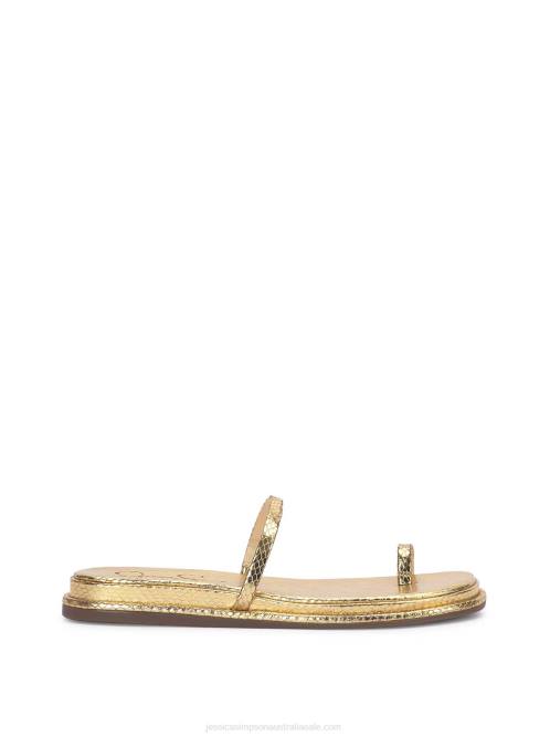 Jessica SimpsonMalha Flat Sandal in Gold H42698
