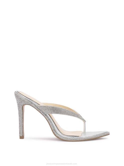 Jessica SimpsonPules High Heel Sandal in Silver Shimmer H42632
