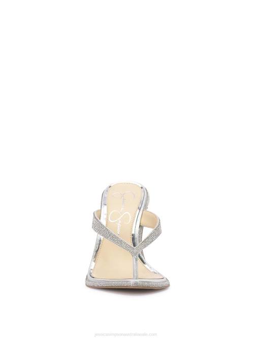 Jessica SimpsonPules High Heel Sandal in Silver Shimmer H42632