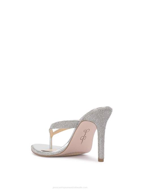 Jessica SimpsonPules High Heel Sandal in Silver Shimmer H42632