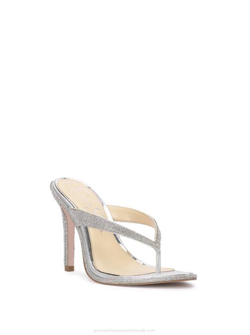 Jessica SimpsonPules High Heel Sandal in Silver Shimmer H42632
