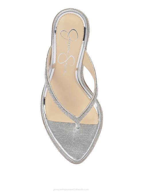 Jessica SimpsonPules High Heel Sandal in Silver Shimmer H42632