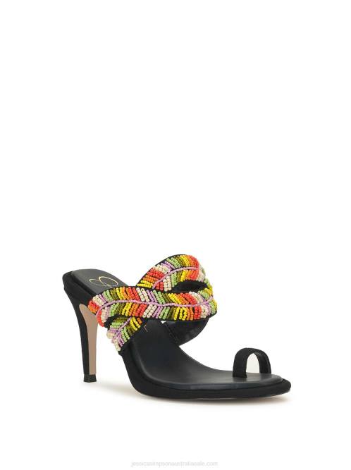 Jessica SimpsonRixei Braided High Heel Sandal in Black Multi H426284