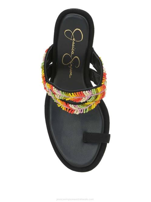 Jessica SimpsonRixei Braided High Heel Sandal in Black Multi H426284