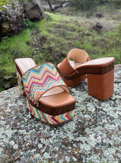 Jessica SimpsonCharlete Platform Mule in Multi H426140