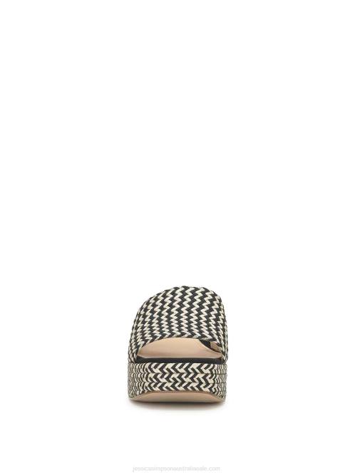 Jessica SimpsonKalyani Platform Slide in Black Woven H42611