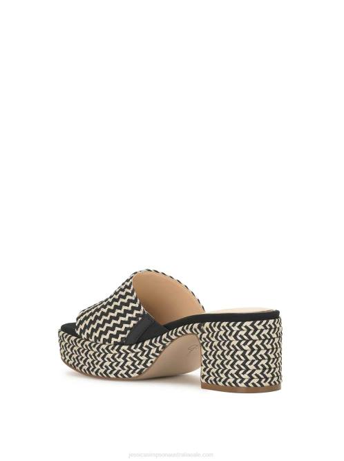 Jessica SimpsonKalyani Platform Slide in Black Woven H42611