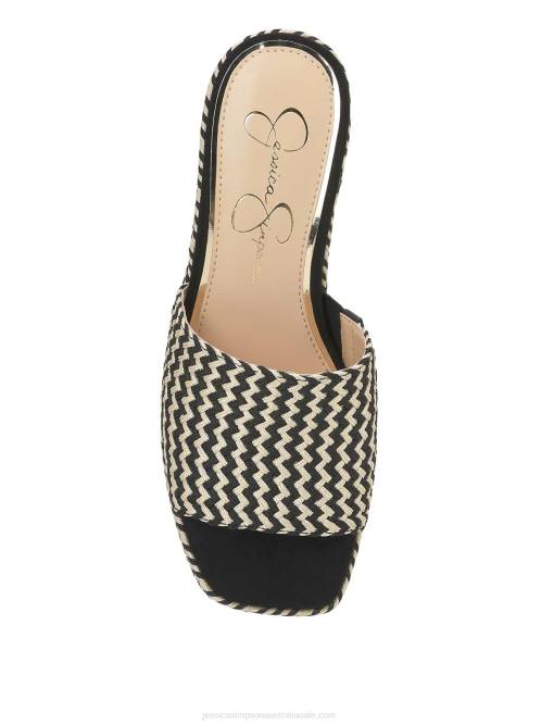 Jessica SimpsonKalyani Platform Slide in Black Woven H42611