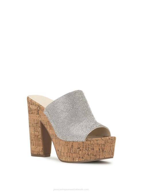 Jessica SimpsonShelbie Platform Slide in SIlver H426160