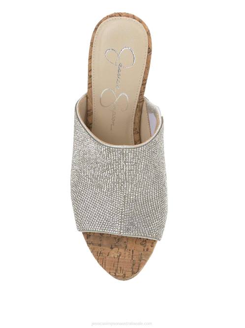 Jessica SimpsonShelbie Platform Slide in SIlver H426160